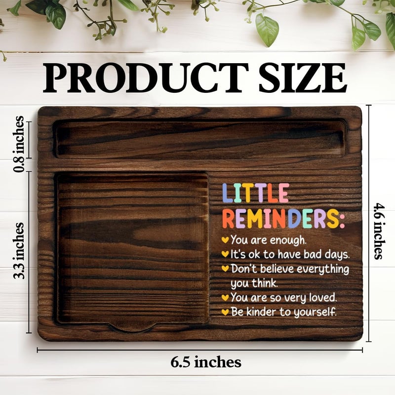 QODMGD Encouragement Sticky Note Holder Mental Health Gifts for Women, Positive Affirmations Little Reminders Post It Note Dispenser for Office Cubicle Desk Decor - Image 2